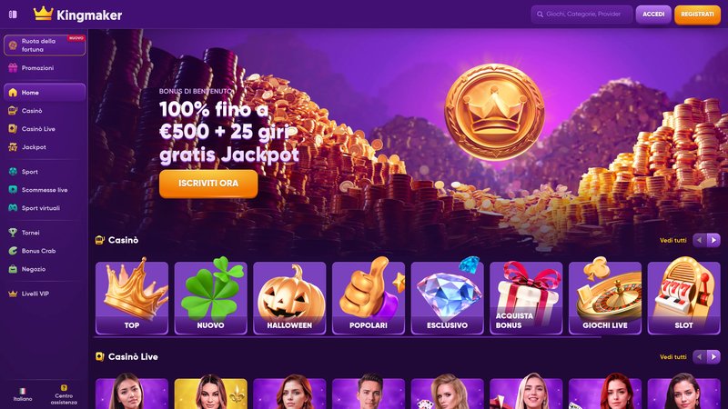 Il Re del Gioco: Scopri il Mondo del Kingmaker Casino Online in Italia